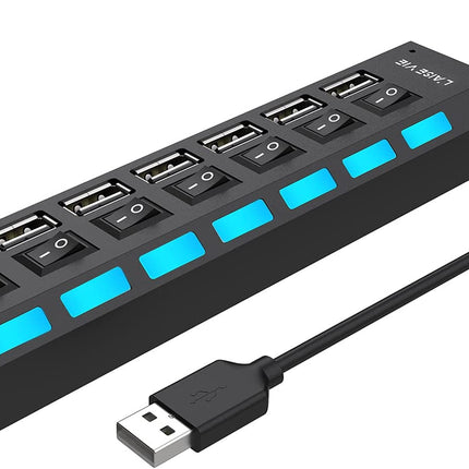 4/7 Port Multi USB 2.0 Hub High Speed Slim Compact Expansion Splendid&Co.