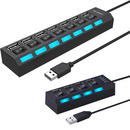 4/7 Port Multi USB 2.0 Hub High Speed Slim Compact Expansion Splendid&Co.