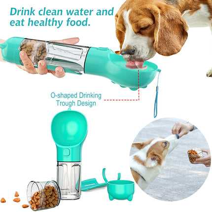 4 In 1 Pet Water Drink Bottle With Food Container Splendid&Co.