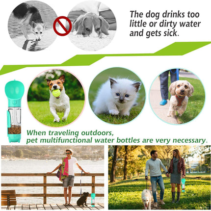 4 In 1 Pet Water Drink Bottle With Food Container Splendid&Co.