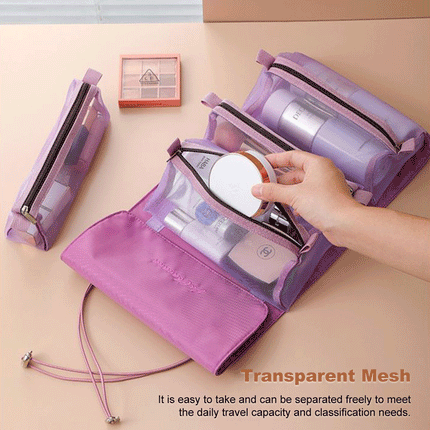 4 in 1 Detachable Hanging Storage Travel Roll Up Makeup Bag Splendid&Co.