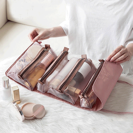 4 in 1 Detachable Hanging Storage Travel Roll Up Makeup Bag Splendid&Co.