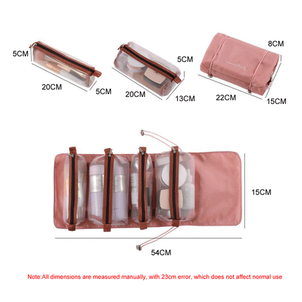 4 in 1 Detachable Hanging Storage Travel Roll Up Makeup Bag Splendid&Co.