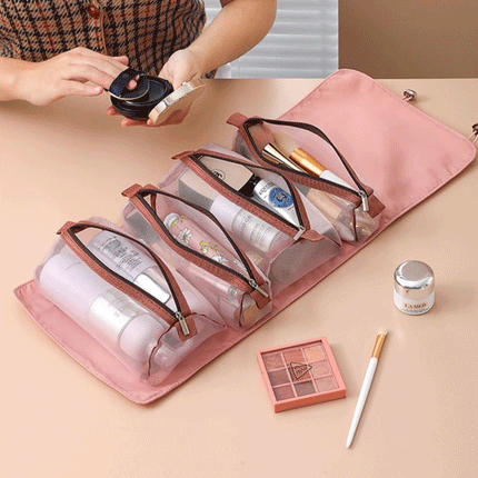 4 in 1 Detachable Hanging Storage Travel Roll Up Makeup Bag Splendid&Co.