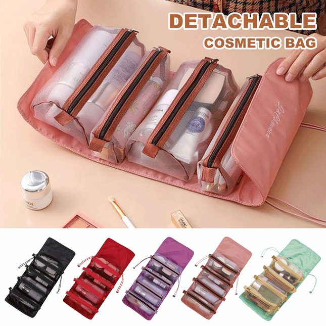 4 in 1 Detachable Hanging Storage Travel Roll Up Makeup Bag Splendid&Co.