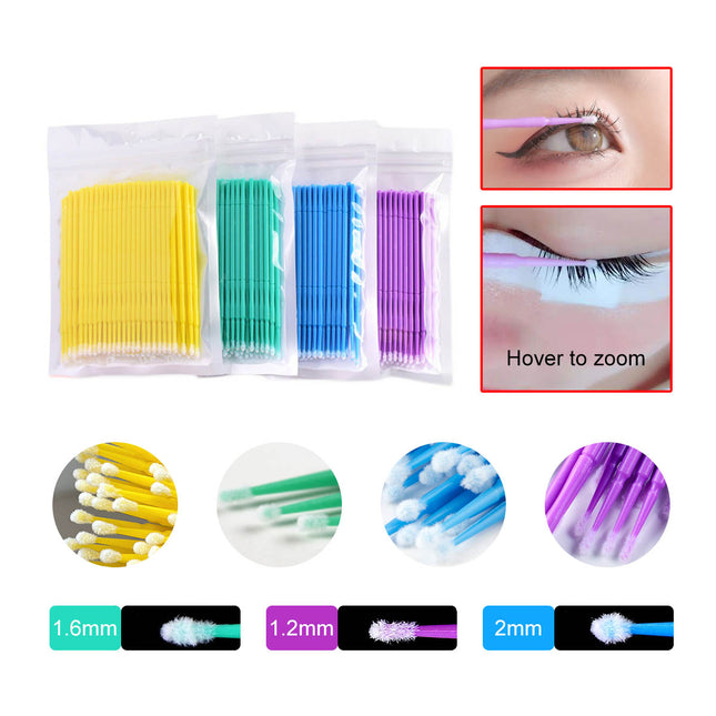 400pcs Disposable Cotton Swab Micro Brush Eyelashes Extension Splendid&Co.