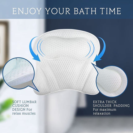 4D Mesh Spa Bath Pillow Neck Back Support-42cm Splendid&Co.