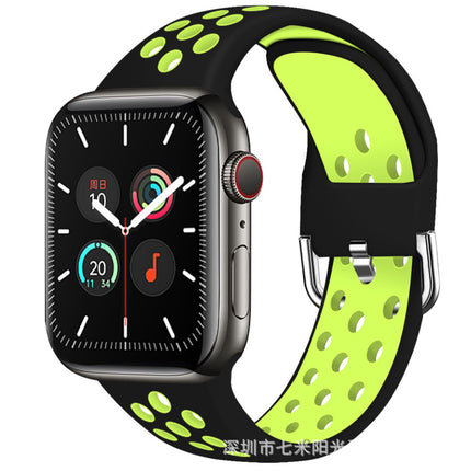 Apple Watch IWatch Band Silicone Strap-Black & Green