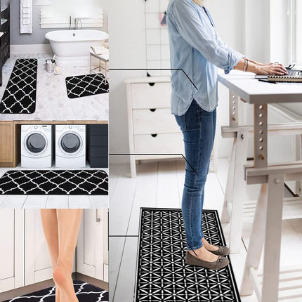 2pc Non Slip Rug Absorbent Kitchen Mats