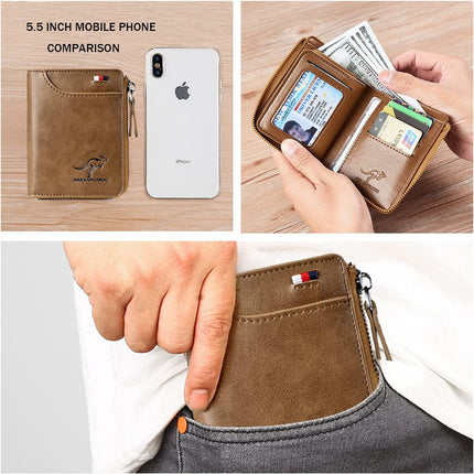 Waterproof RFID Blocking Leather Wallet ID Purse Men's Cash Credit Card Holder