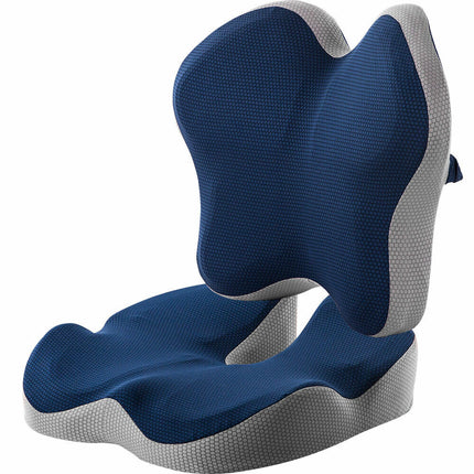 Ergonomic Office Car Chair Seat Cushion and Lumbar Support Pillow Combo Set