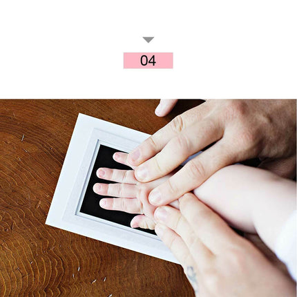 4pcs Inkless Baby print kit Newborn Footprint Handprint Gift Black Splendid&Co.