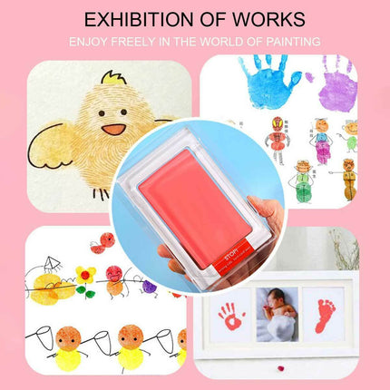 4pcs Inkless Baby print kit Newborn Footprint Handprint Gift Blue Splendid&Co.