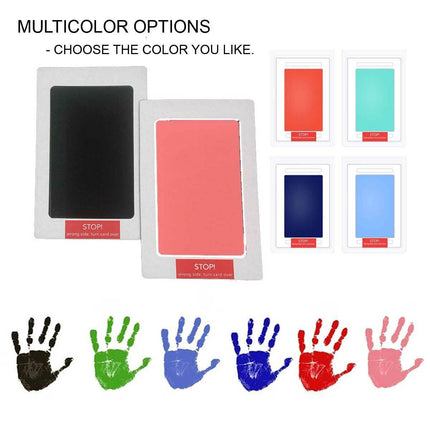 4pcs Inkless Baby print kit Newborn Footprint Handprint Gift Blue Splendid&Co.
