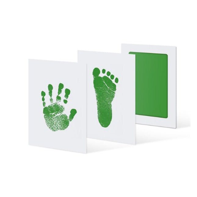 4pcs Inkless Baby print kit Newborn Footprint Handprint Gift Green Splendid&Co.
