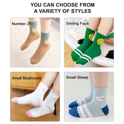 5 Pairs Kids Cartoon Print Socks Bears Splendid&Co.