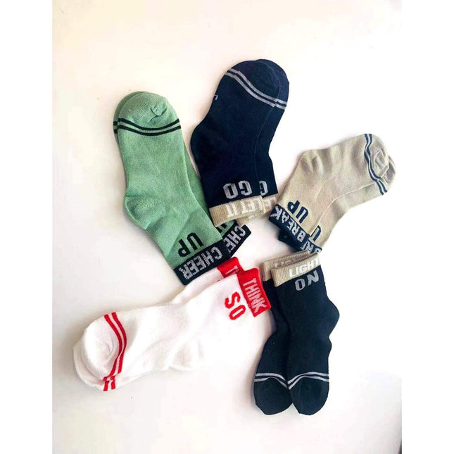 5 Pairs Kids Cartoon Print Socks Bears Up Style Splendid&Co.