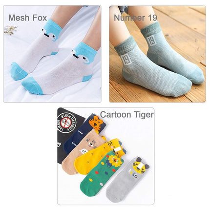 5 Pairs Kids Cartoon Print Socks Bears Up Style Splendid&Co.