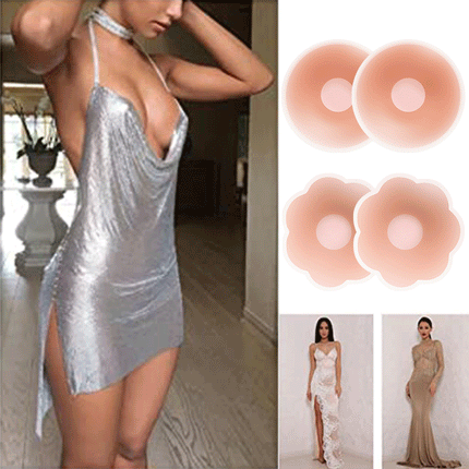 5 Pairs of Invisible Silicone Nipple Cover Breast Boob Bra Pad Round Shape Splendid&Co.