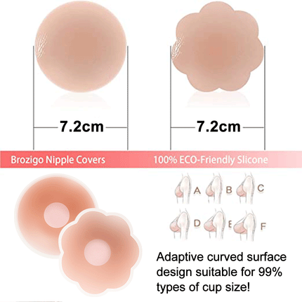 5 Pairs of Invisible Silicone Nipple Cover Breast Boob Bra Pad Round Shape Splendid&Co.