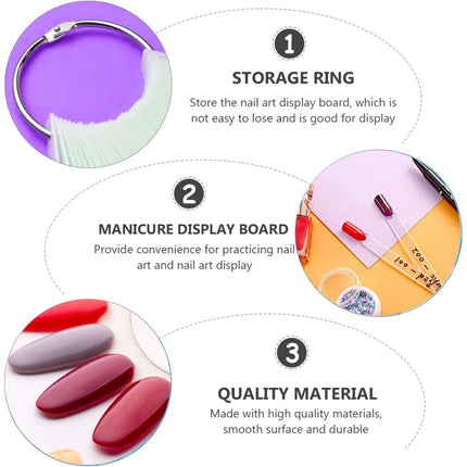 50PCS False Nail Colour Display Tips Art Pop Sticks-Clear Splendid&Co.