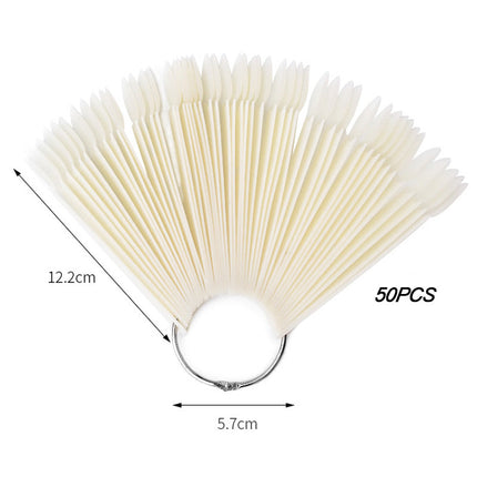 50PCS False Nail Colour Display Tips Art Pop Sticks-Clear Splendid&Co.