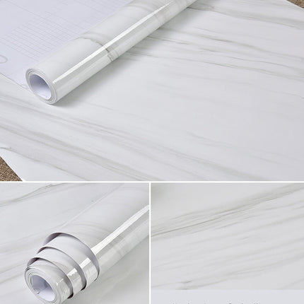 5Pcs Marble Wallpaper Self Adhesive Waterproof - Volakas White Splendid&Co.
