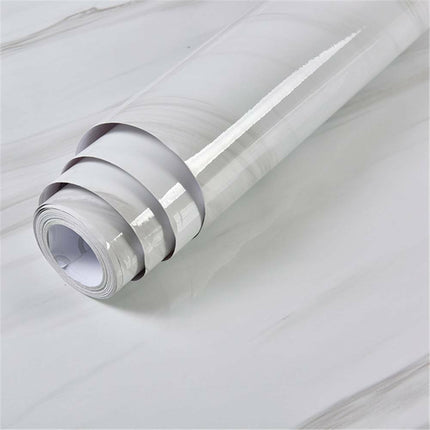 5Pcs Marble Wallpaper Self Adhesive Waterproof - Volakas White Splendid&Co.