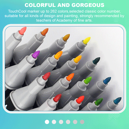 60 Packs Touchcool Dual Tip Art Pen Marker With Leather Bag Splendid&Co.