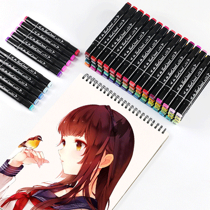 60 Packs Touchcool Dual Tip Art Pen Marker With Leather Bag Splendid&Co.