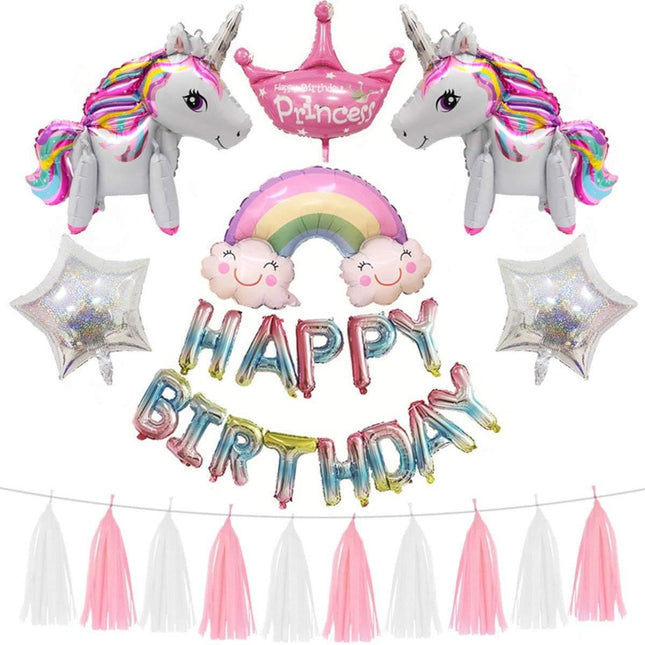 60cm Foil Unicorn Balloon Birthday Party Pack Splendid&Co.