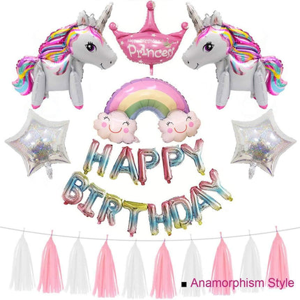 60cm Foil Unicorn Balloon Birthday Party Pack Splendid&Co.