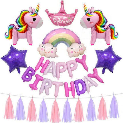 60cm Foil Unicorn Balloon Birthday Party Pack Splendid&Co.