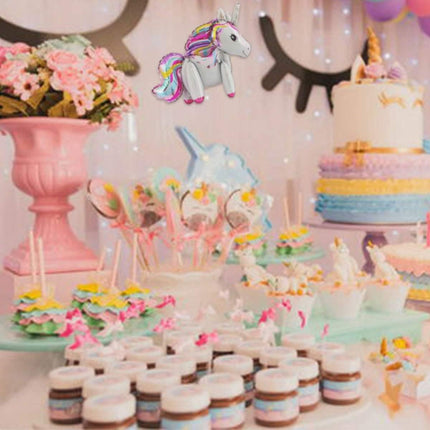 60cm Foil Unicorn Balloon Birthday Party Pack - Image 3