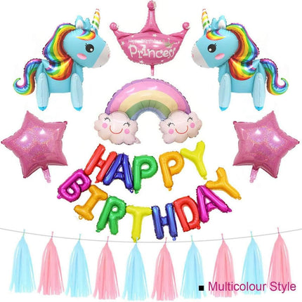 60cm Foil Unicorn Balloon Birthday Party Pack - Image 9