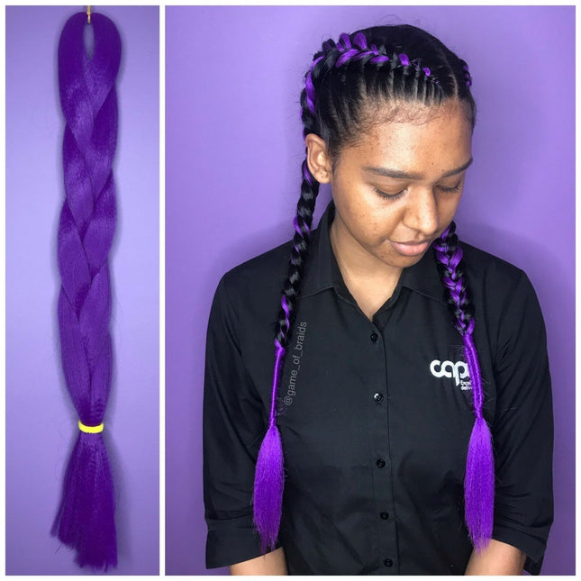 62cm Synthetic Braiding Hair Extensions - Dark Purple Splendid&Co.