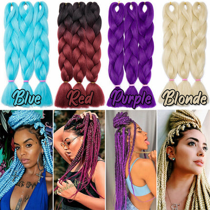 62cm Synthetic Braiding Hair Extensions - Hot Pink Splendid&Co.