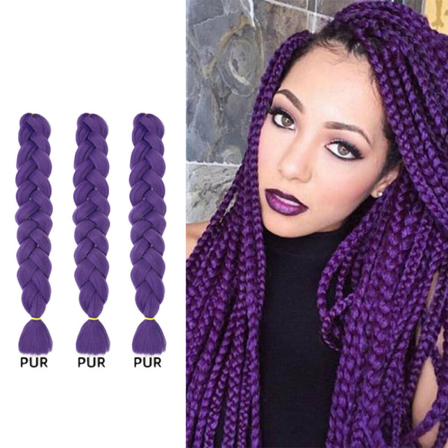 62cm Synthetic Braiding Hair Extensions - Purple Splendid&Co.