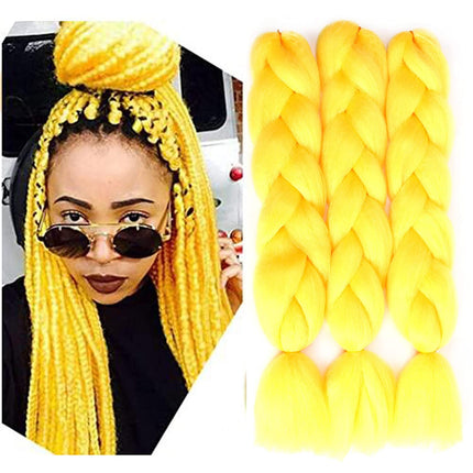 62cm Synthetic Braiding Hair Extensions - Yellow Splendid&Co.