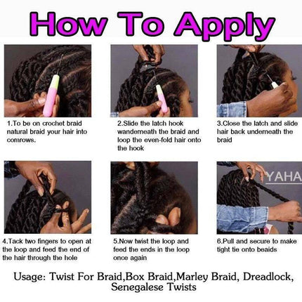 62cm Synthetic Gradient Coloured Braiding Hair Extensions - Black&Light Pink Splendid&Co.