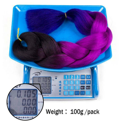62cm Synthetic Gradient Coloured Braiding Hair Extensions - Dark Blue&Purple Splendid&Co.