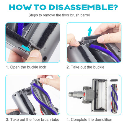 LED Light Roller Brush For Dyson V7 V8 V10 V11 SV14 Head Motorhead