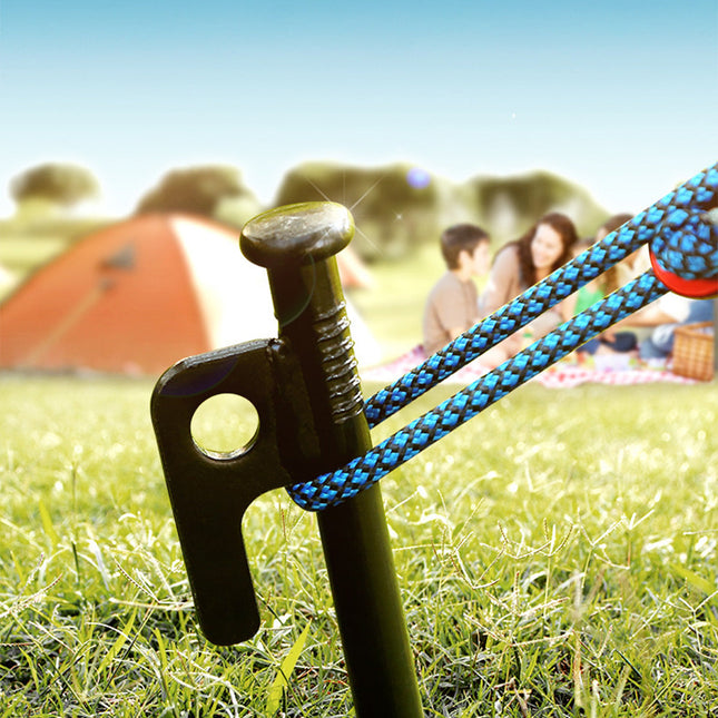 6pcs Heavy Duty Tent Pegs Steel Camping Hiking Outdoor Ground Stakes Splendid&Co.