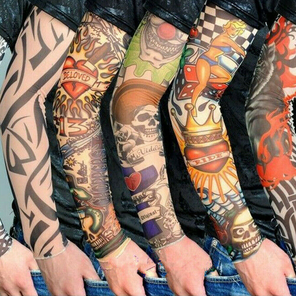 Sacow Tattoo Arm Sleeves, Fake Temporary Nylon Elastic Tattoo Sleeve  Designs Body Arm Stockings Tattoo Cool(42X7.5 cm) (I) : Amazon.in: Toys &  Games