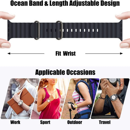 Apple Watch Ocean Band IWatch Ultra Series 8 7 6 5 SE 38 40 44 41 42 45 49mm