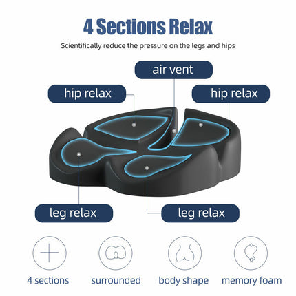 Ergonomic Office Car Chair Seat Cushion and Lumbar Support Pillow Combo Set