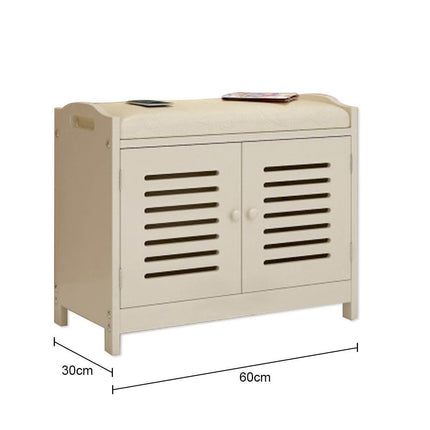 800mm Wide Wooden Shoe Cabinet Organizer With Bench Seat Splendid&Co.