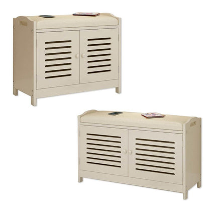 800mm Wide Wooden Shoe Cabinet Organizer With Bench Seat Splendid&Co.