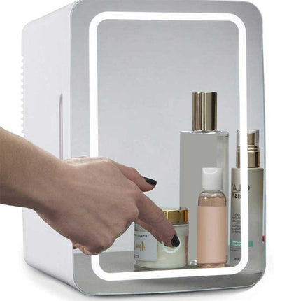 8L Beauty Fridge With Vanity Mirror White Splendid&Co.