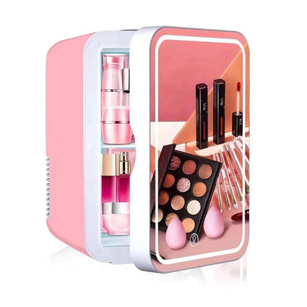 8L Beauty Fridge With Vanity Mirror White Splendid&Co.